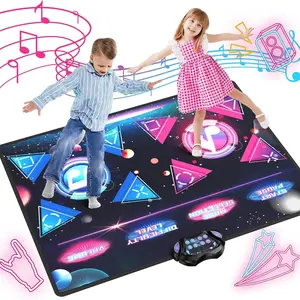 Interactive Dance Mat, 1 Box Dance Mat with Light & Music & Score Function, Funny Home Entertainment Toy for Tennagers, Birthday Gift