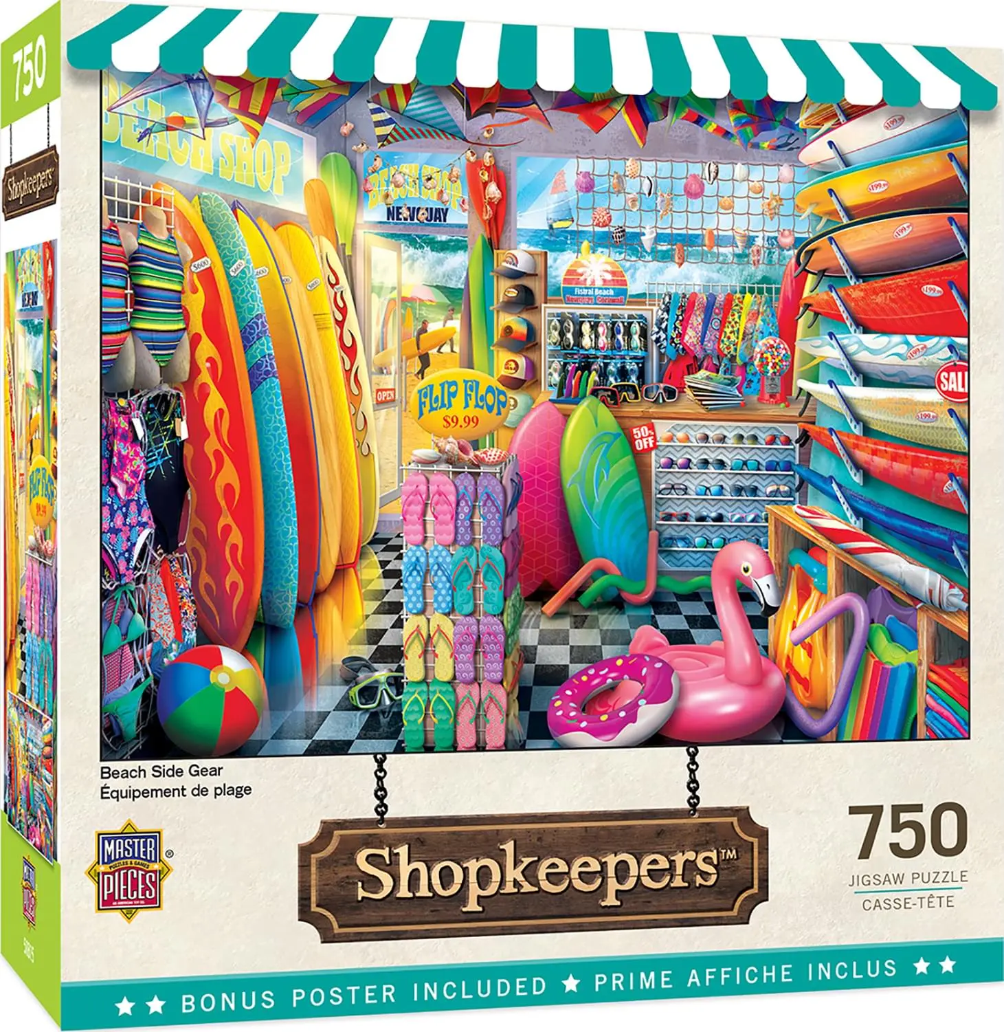 Beach Side Gear 750 Piece Jigsaw Puzzle Beach Side Gear 750 Piece Jigsaw Puzzle