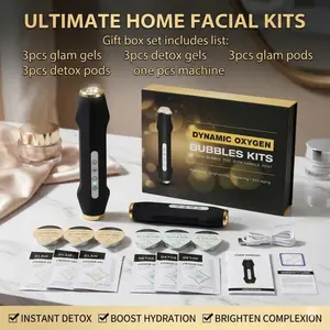 Facial Oxygen Bubble Machine Ultrasonic Cleanser LED Massage Skin Rejuvenation Hydrating Brightening Device