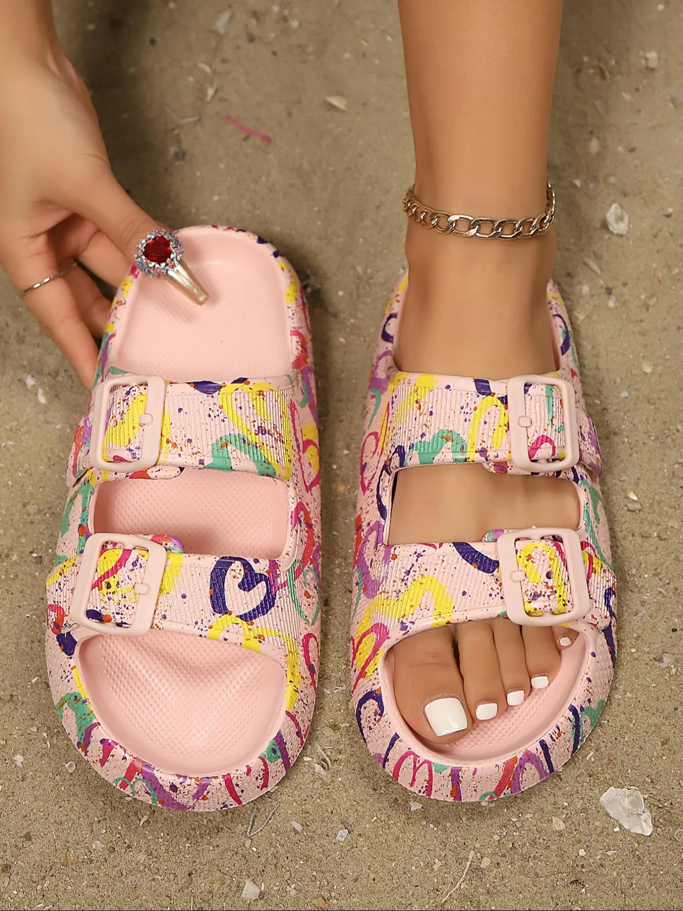 Women's Fashion Leopard Print Slides, Sliders Shoes, Leopard Pattern Slippers, Casual Comfortable Platform Slippers for Summer, Non-slip Beach Slippers, Trendy All-match Slide Slippers for Indoor & Outdoor Wear, Walking Shoes, Anti Slip Slippers