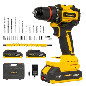 TALADO Cordless Drill for Home DIY Projects Power Tool with Variable Speed and LED Light