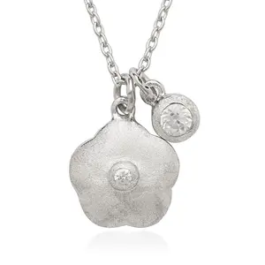 Sterling Silver Alternating Polished & Open Disc Necklace
