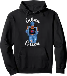 Cuban Queen Girl Woman Girls Pride Cuba Proud Flag Womens Pullover Hoodie - Hannahgu Shop 59B09715577N