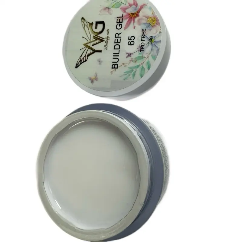 YVG Butterfly Nails Builder Gel # 65 - 30 G TPO Free, Ideal for Nail Art and Extension