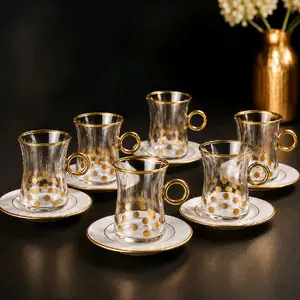 Dotted Gold Six Piece Tea Set