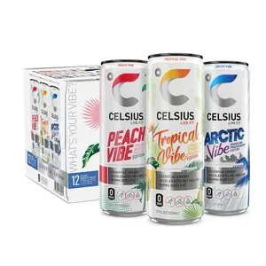CELSIUS Sparkling Vibe Variety Pack, Functional Energy Drink 12 fl oz
