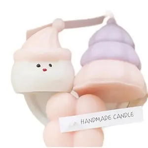 Festive Handmade Candles - Set of 3 Scented Decorative Ornaments