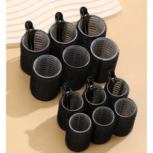 Reusable Large Size Hair Curler with Clips, Self-Adhesive Hair Roller for Long Medium Short Hair & Bangs, Heatless Hair Styling Tool, Curling Hair Rollers