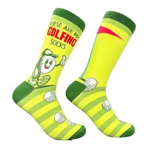 Men's These Are My Golfing Socks Funny Sarcastic Golf Graphic Novelty Footwear For Men Funny Graphic Socks Comfortable Fitted Spandex Cotton