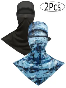 2pcs Balaclava Face Covering Ski Mask, Summer Sun Protection, Long Neck Cover for Men & Women, Universal Fit, Fall & Winter Use, Full Balaclava
