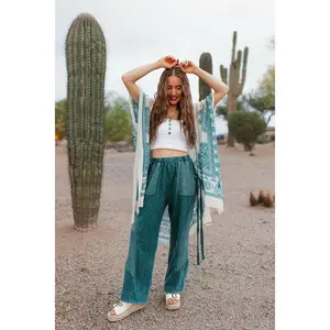 J.HER Mineral Wash Side Ribbon Bow pants
