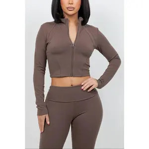 Cacao Studio Cropped Zip-Up Jacket