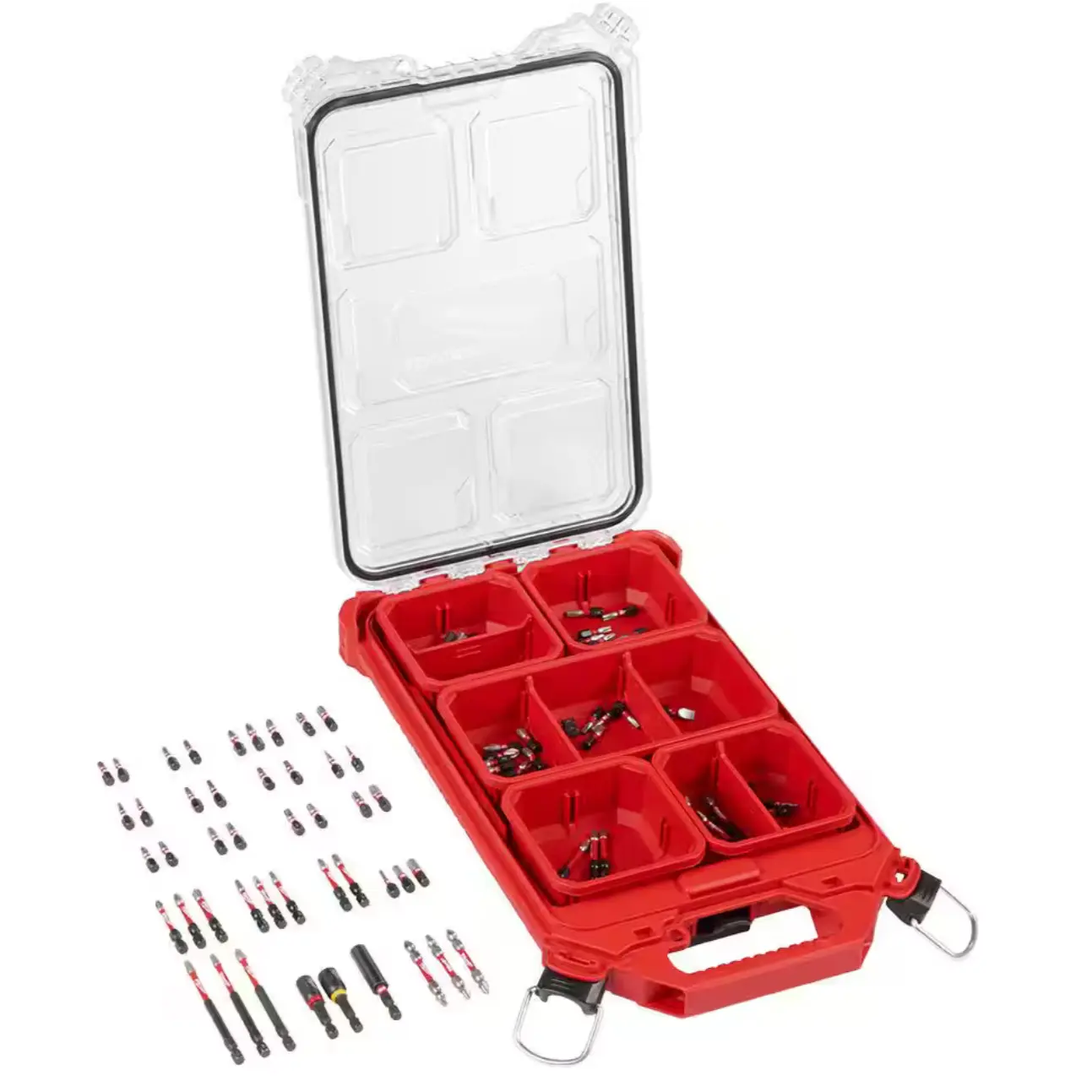 Milwaukee SHOCKWAVE Impact Duty Alloy Steel Driver Bit Set with PACKOUT Case (90-Piece) Screwdriver Bit Set Drill Bit Set