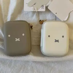 Kawaii Miffy Small Storage Bag Cute Lipstick Makeup Bag Hard Case Portable  Headphones ID Bag Christmas Headphone Case Gifts