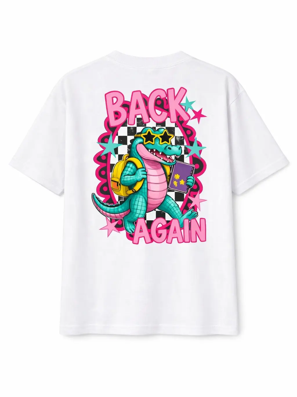 [Sale Up to 65% Off][Free Shipping]Retro Back Again Gator T-Shirt, Funny Alligator Back To School Teacher Tee