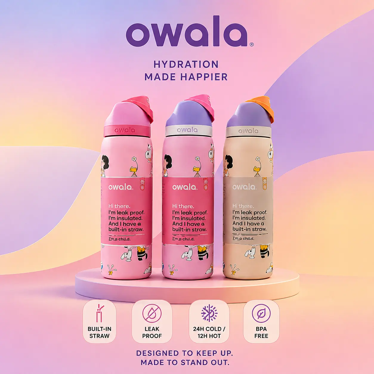 [SALE OFF 50% - LIMITED STOCK] New 2026Owala fullcollection FreeSip 32oz, Leakproof Built-in Straw, BPA Free Stainless Steel Cup, 24H Cold 12H Hot Travel Gym Bottle#Owala