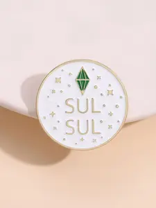 SULI SUMGIO Letter Design Brooch, Fashion Brooch for Women & Men, Enamel Pin Suitable for Backpacks, Jeans, Scarves, Hats Decoration