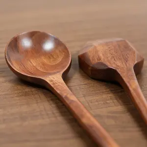 Japanese Style Wooden Spoon, Handmade Solid Wood Turtle Back Spoon, Soup Spoon Rice Spoon, Restaurant Home Use Wooden Spoons