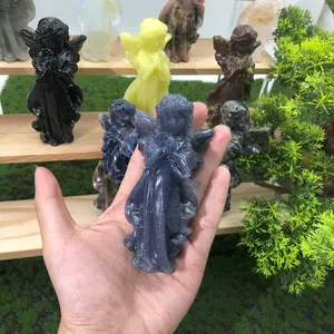 Wholesale Crystal Standing Position Angel 4-Inch For Decoration 1pcs raondom