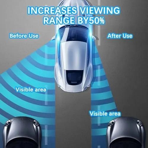 Joytutus 2 Pack Heart-Shaped Blind Spot Mirror for Cars Wide Angle Side View Mirror Universal Fit Frameless Design 360-Degree View Modern Aesthetic