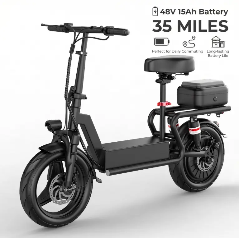 EVOKUN GT12 500W Electric Scooter for Adults – 25MPH, 35 Miles Range, 14” Tubeless Tires, IPX7 Waterproof, Dual Mechanical Disc Brake – Foldable E-Scooter