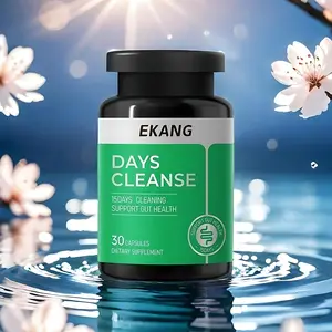 EKANG Plant-Based Detox Pills: Instant Bloating Relief & Energy Boost - Gut Health Essential Capsules Healthcare supplements Natural Dietary Fitness Edible Vitamin 15 days clean