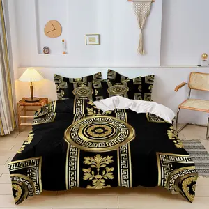 Bohemian Style Printed Quilt Set, Soft Polyester Fabric, Zipper Design, Modern Bedding Essentials, 3pcs, Home Textiles, Bedding Sets