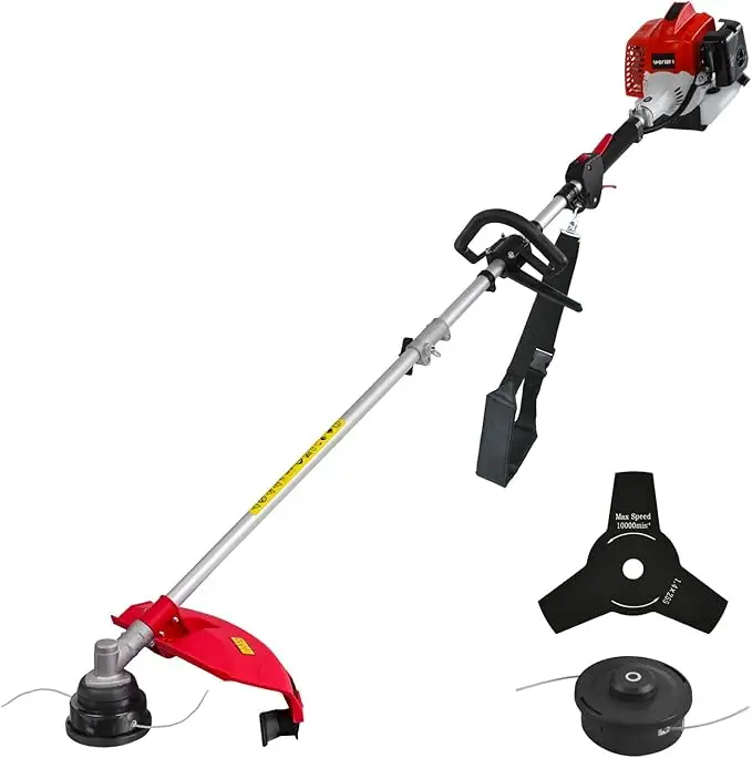 AMERISUN 25.4cc Gas Weed Wacker, 3-in-1 String Trimmer/Edger 16-Inch, 10-Inch Brush Cutter, (AM4532）