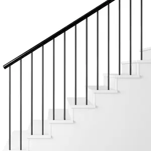 30-Piece 44-Inch Black Iron Staircase Balusters, High-Temperature Baking Paint Cuttable Railing Spindles for Wood/Composite/Aluminum Railings, for Stairs Balcony Deck Home Hotel