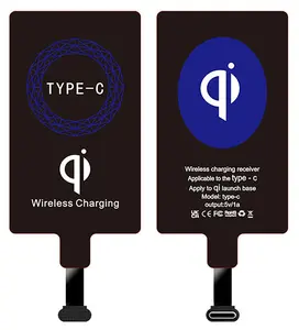 USB-C Wireless Charging Receiver, Nakedcellphone Adapter for Type-C Phones - Compatible with Lively Jitterbug Smart 4, Smart3, TCL Flip 3, Light Phone III, etc