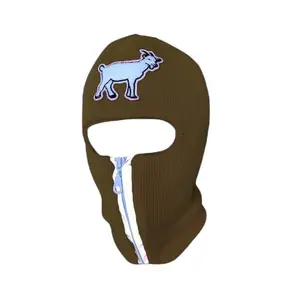 Army Green reflective zip up Balaclava with Goat ski mask