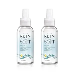 AVON SKIN SO SOFT Original JOJOBA Dry Oil Spray Each – Travel-Friendly Luxury Lightweight Body & Hair Oil Mist – Fast-Absorbing, Non-Greasy, Silky Smooth Finish 100ML (2-PACK)