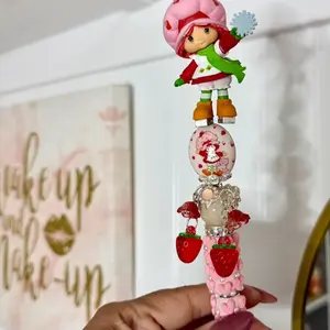 Strawberry Shortcake Fancy Pen with Adorable Character Design and Decorative Strawberry Accents