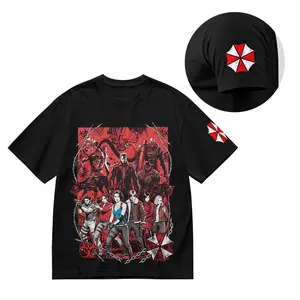 100% Cotton Streetwear Style T-Shirt Resident Evil Characters Design Summer Wear Gift For Fans