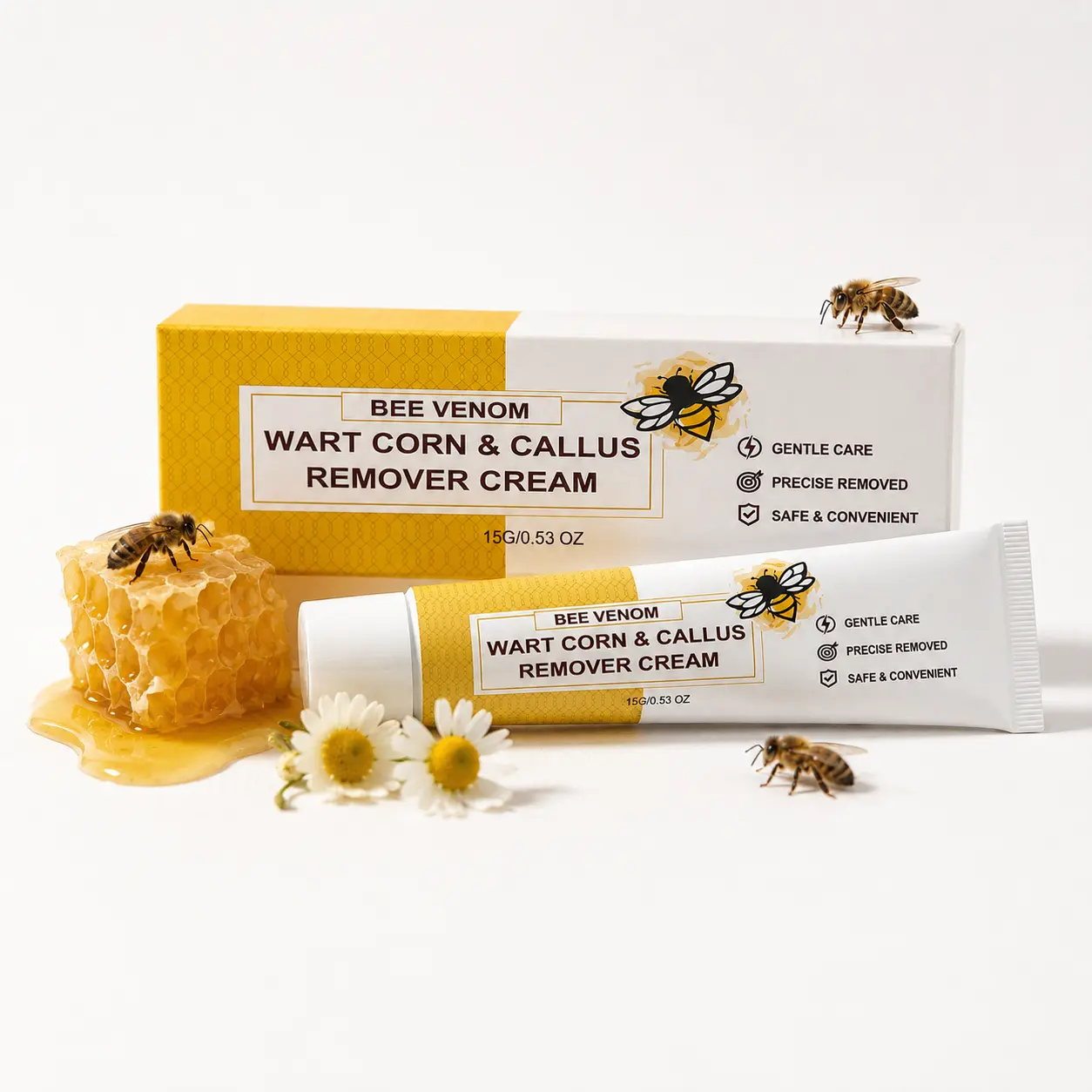 (Flash Sale)Buy 1 Get 1 FreeBuy 1 Get 1 FreeFoot Corn Remover Cream Bee Venom Herbal Extract Fast Absorbing