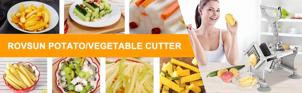 [ FLASH SALE ] ROVSUN Manual Stainless Steel French Fry Cutter for Potato Vegetable