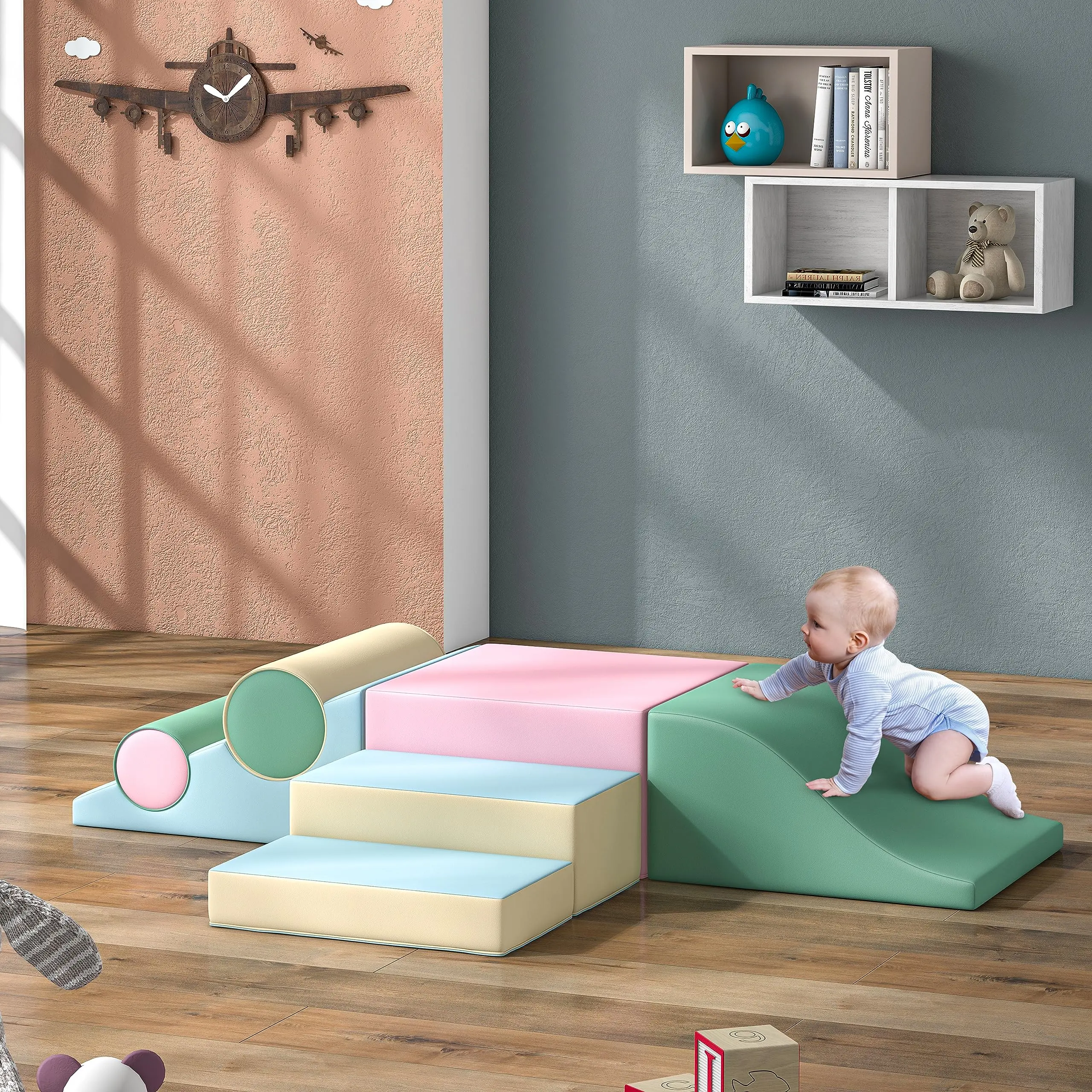 Christmas gift idea,Scabine TwinColor Play Blocks – Modular Building Set for Playroom, Quick Setup, Safe & Fun for Toddlers