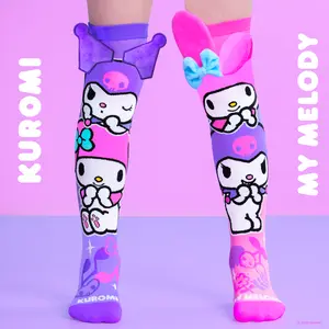 KUROMI & MY MELODY SOCKS by MADMIA
