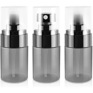 3Pack Small Spray Bottles, 1oz Black Plastic Fine Mist Mini Mister Bottles for Hair, Cleaning, Salons, Planting, Skin Care