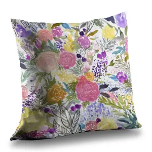 360 stand Poly Twill Floral Bundle Throw Pillow Insert - 14x14 in. Standard Size, Vibrant Print, Whimsical Home Decor for Home (Model C1PT1414N33UJT), Botanical Look