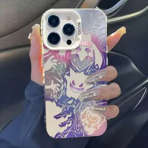 Personality P-Pokemon Gengar Phone Case For iPhone 17 16 15 14 13 12 11 Pro Max XR XS MAX 7 8 PLUS MINI INS Luxury Matte Cover