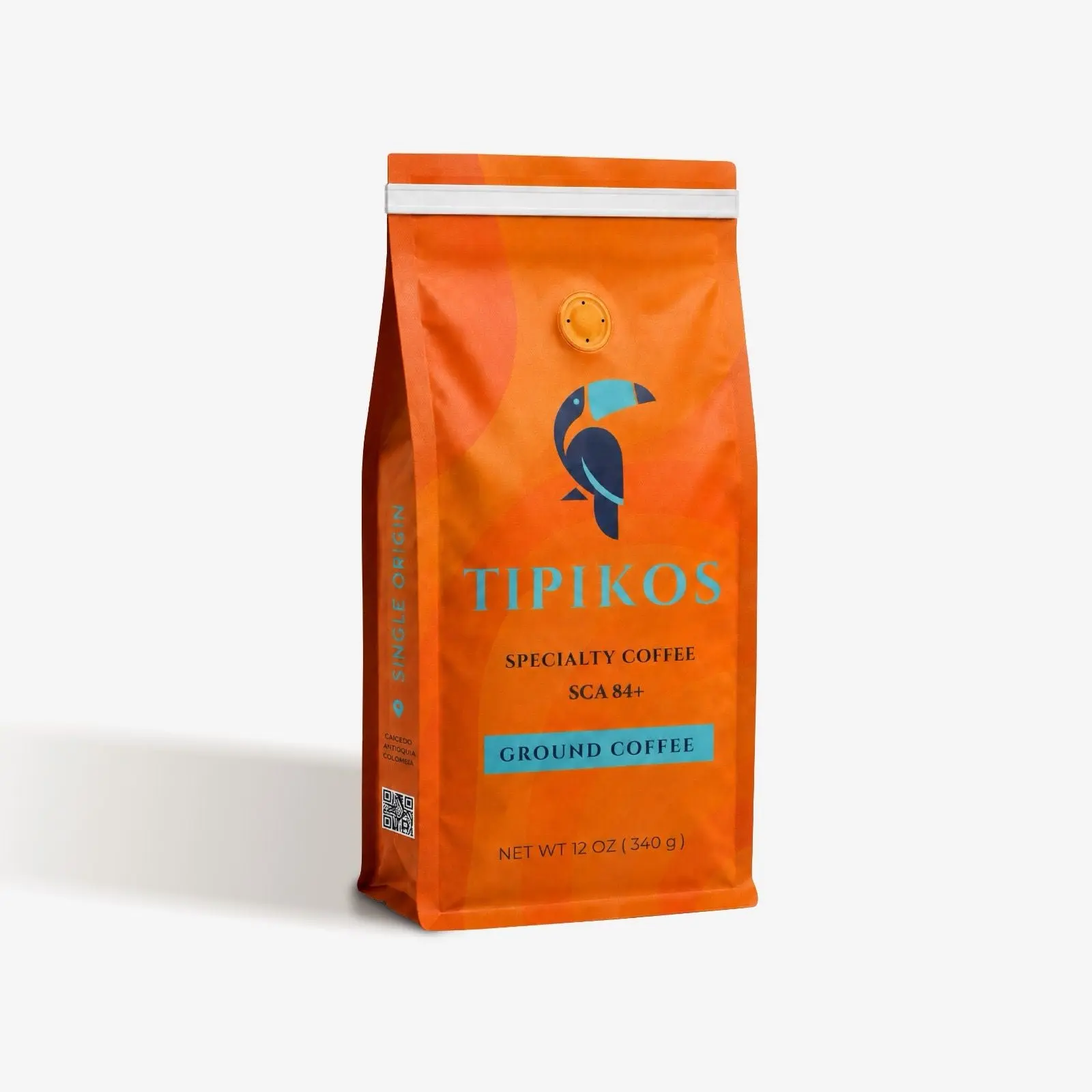 TIPIKOS Colombian Coffee, Medium Roast, Low Acidity (12 oz / 340 g)