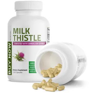 Milk Thistle & Dandelion Extract Capsules | Herbal Liver Health & Antioxidant Support Supplement | Non-GMO Gluten Free Formula | 120 Capsules