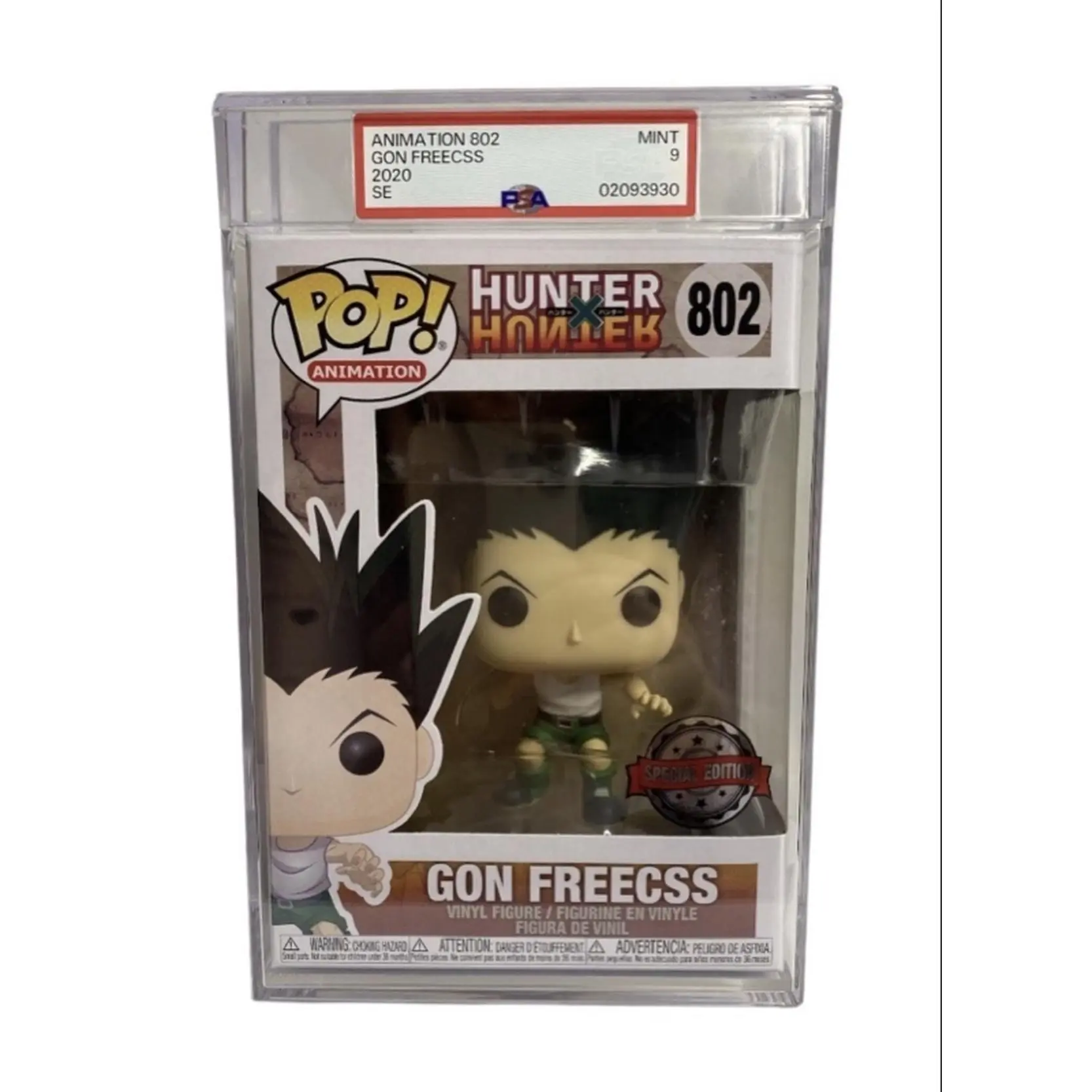 Funko Pop! Anime PSA 9 Hunter Hunter Gon Freecss #802 Mint Condition Collectible Figure