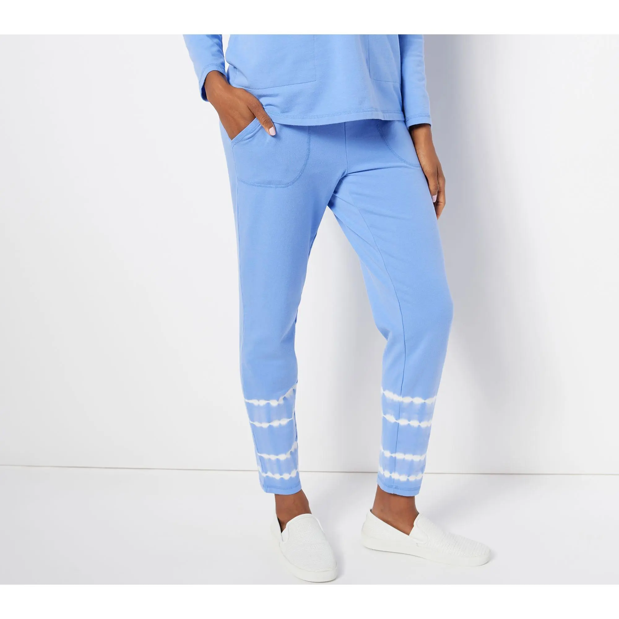 Isaac Mizrahi Live! Soho Tall Printed Tiedye Slim Ankle Pant