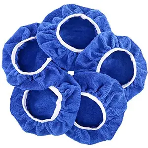 5Pcs 9-10 Inch Car Polisher Pad Bonnet Soft Microfiber Polishing Bonnet Buffing Pad for 9" and 10" Car Polisher
