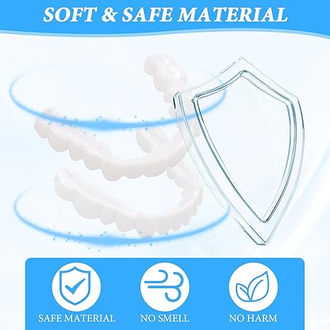 【Conceal Gaps Instantly】Cosmetic Aligner-Style Veneers Fit Over Upper Teeth Disguise Oral Flaws Temporary Visual Enhancer Non-Medical Beauty Solution Daily Use