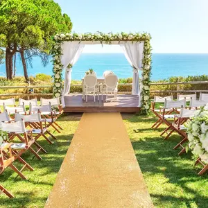 Sequin Aisle Runner Rose Gold Carpet Runner 2FTx15FT Wedding Aisle Runner Rug for Engagement Ceremony Indoor or Outdoor Weddings Decoration