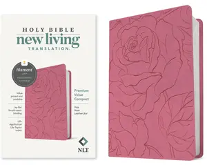 NLT Premium Value Compact Bible, Filament Enabled (Leatherlike, Pink Rose) -- Tyndale - Bible
