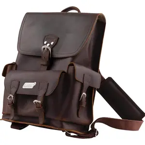 Gretsch Guitars Limited Edition Genuine Leather Backpack, Brown, 922-4527-100